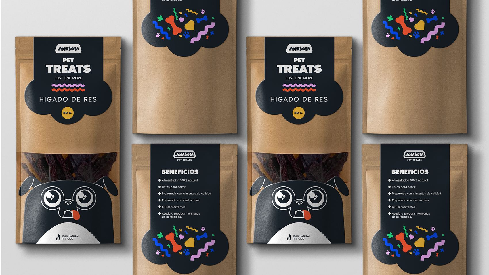 JomJom packaging in black