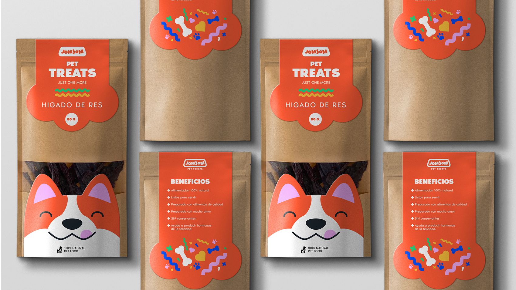 JomJom packaging in orange