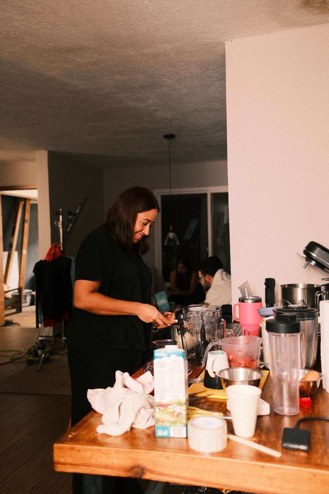 Set de cocina con el producto