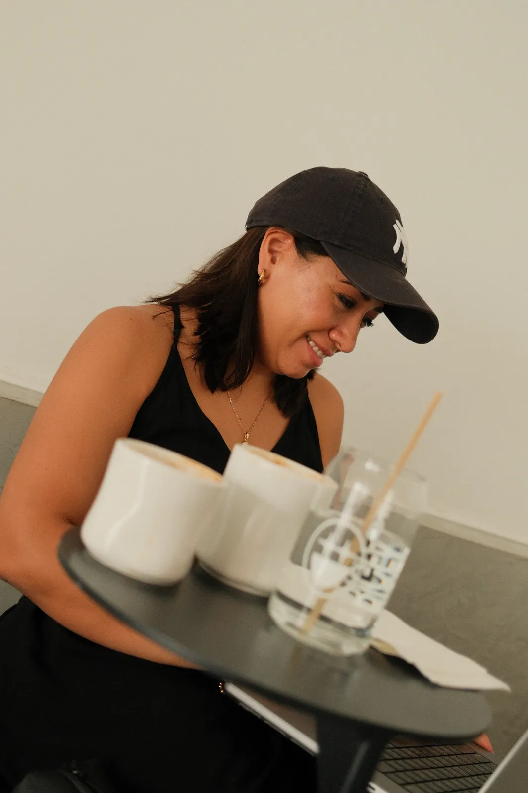 Raquel Alvizuris en rodaje