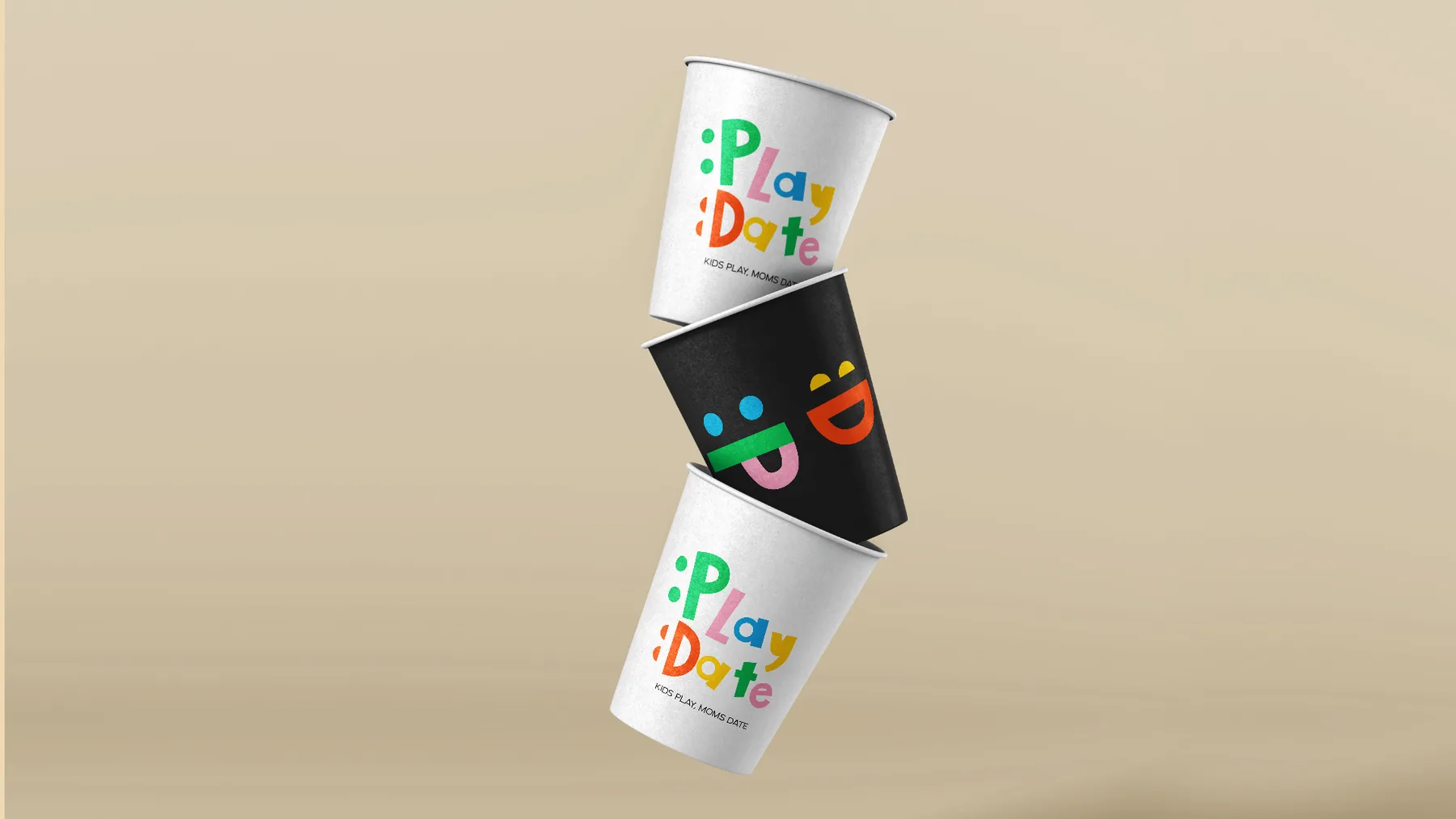 Vasos de café con el logotipo