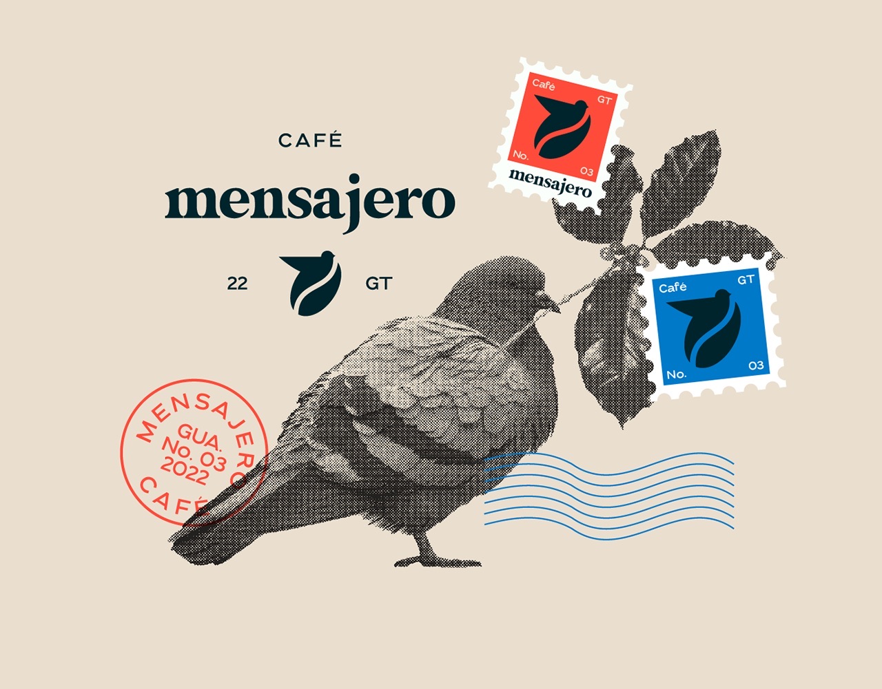 Café Mensajero branding